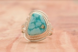 Genuine Kingman Turquoise Sterling Silver Ring